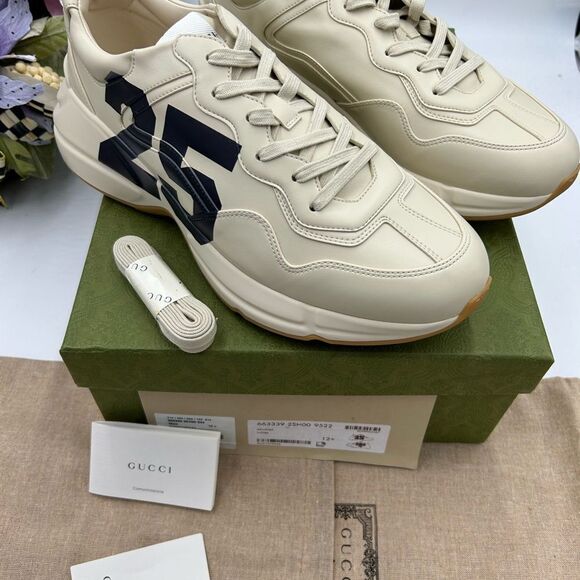 Men’s Gucci eschatology 1921 leather sneakers size 12.5 made in Italy - Picture 3 of 12